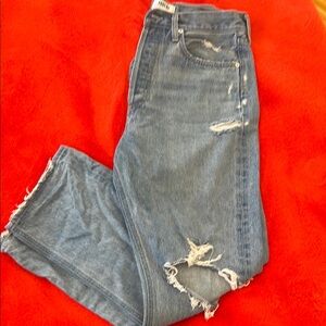 AGOLDE Distressed Blue Jeans